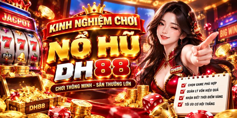 Kinh nghiệm chơi Nổ hũ DH88 với quản lý vốn và lựa chọn mức cược hợp lý.